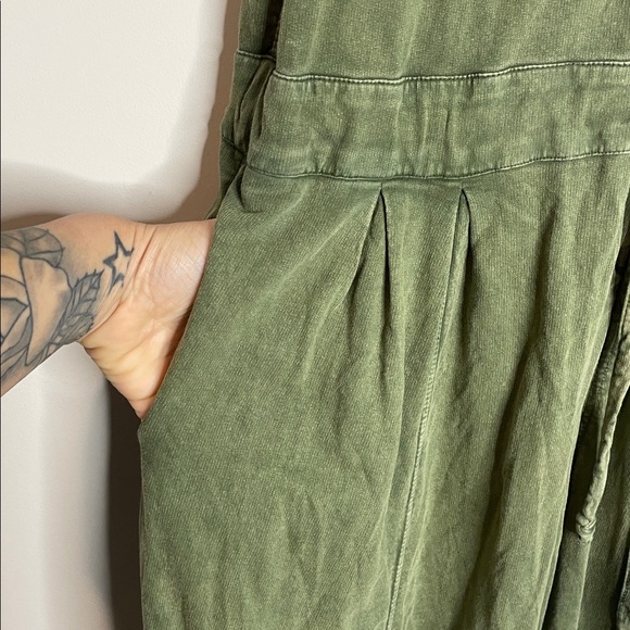 Free People One | Women’s Billie Cotton Overalls in Washed Pine Size Large - Picture 6 of 10